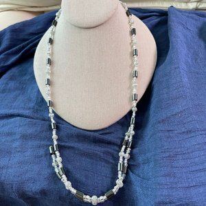 Silver Magnetic Necklace Convertible